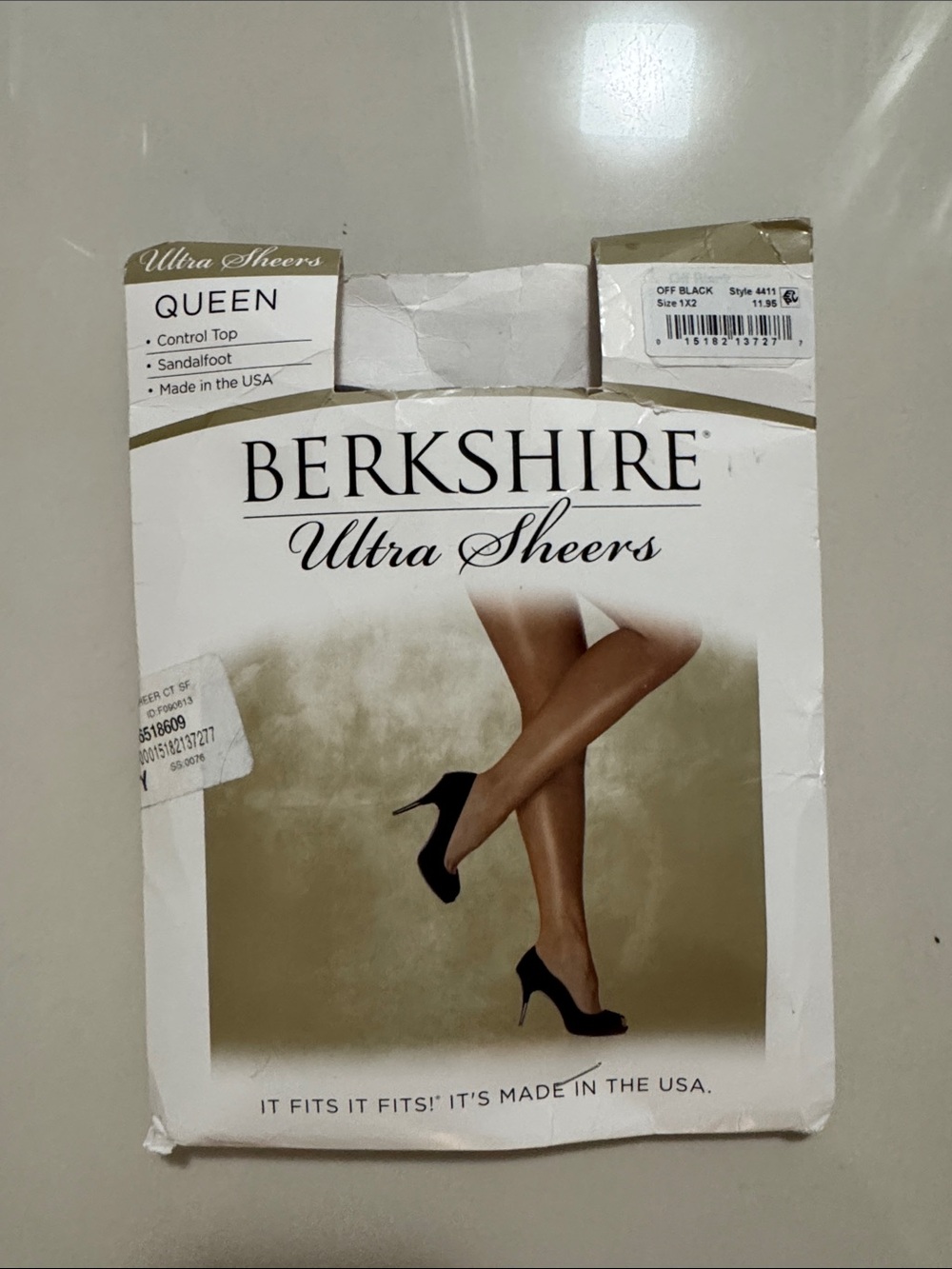 Berkshire control top Sandalfoot off black
